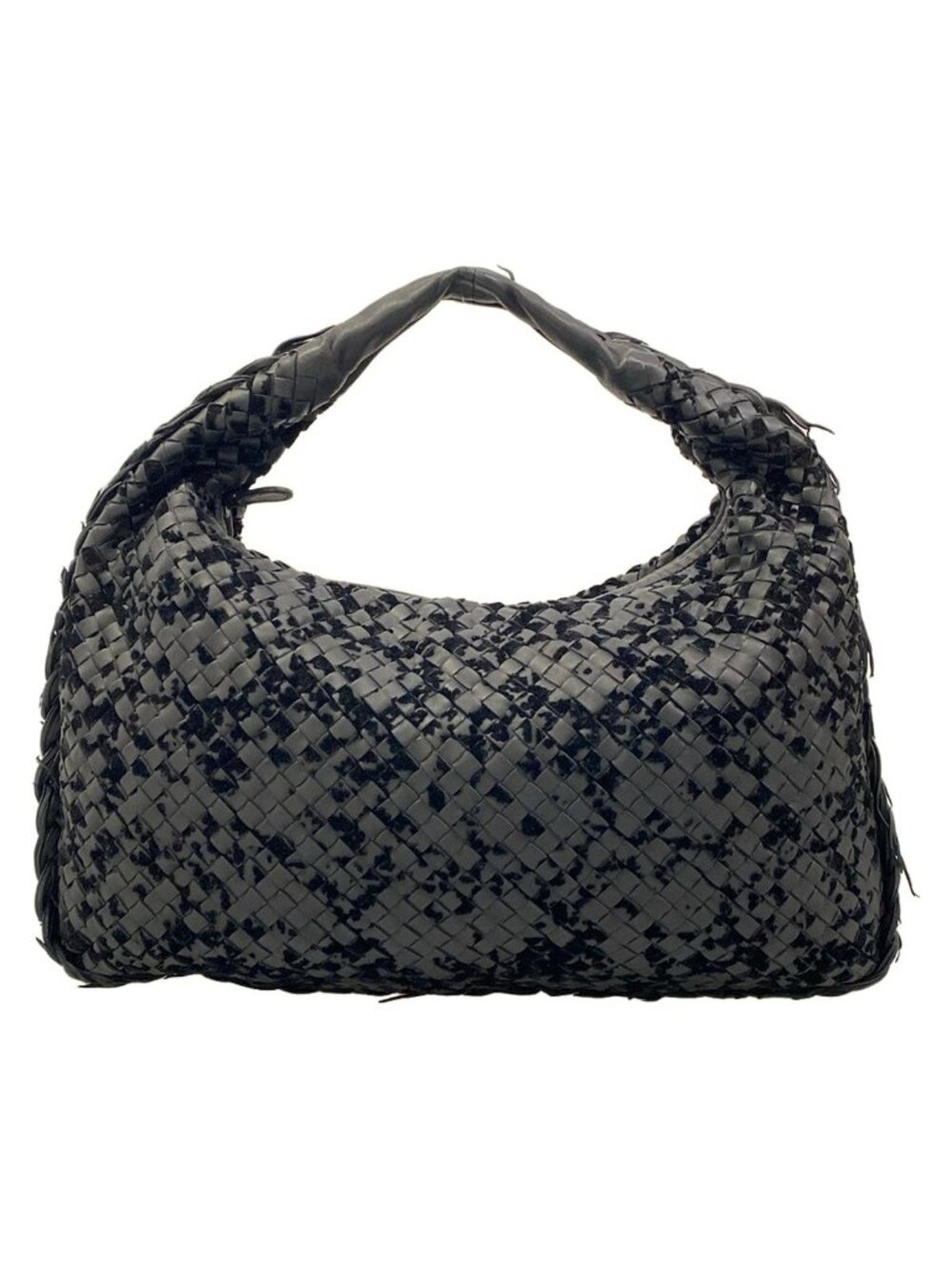Bottega Veneta Shoulder Bag Intrecciato Hobo Black Leather